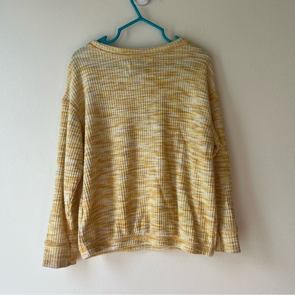 Old Navy Kids 2-Piece Waffle Knit Lounge Set | Size 5T | Yellow White Girls - Picture 12 of 13
